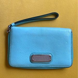 By Marc Jacobs Mini Aqua Wristlet Wallet/Phone Holder